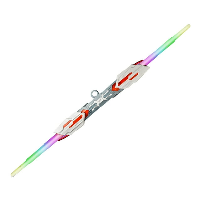 Sable de luz LED telescópico con rotación de 360 degree, piezas de disfraz, regalos de cumpleaños duraderos, juguetes de fiesta brillantes, juguete con luz Gris