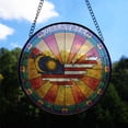 thumbnail image 2 of Malaysia Travel Decor Suncatcher Stained Glass Window Hanging, Gift for Traveller, Collection of Country Travel Souvenirs for Family and Friends, Malaysia Map and Flag Décor, 2 of 6