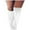 White, variant on Over Knee High Knit Socks for Women Long Thigh Stockings with Comfortable Stretchable Design