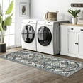 thumbnail image 5 of MeyJey Boho Indoor Hallway Runner Rug 2'x6', Oriental Non Slip Machine Washable Area Rug Distressed Vintage Floor Carpet for Bedroom Kitchen Dinning/Living/Laundry Room, Gray/Brown, 5 of 10