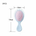 thumbnail image 2 of 3 uds cepillos para el cabello Mini cepillos desenredantes portátiles peines de masaje ovalados cepillos de paleta de pelo pequeños cepillos para el cabello para mujeres y niñas, 2 of 5