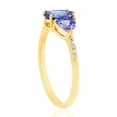 thumbnail image 3 of 14k Solid Yellow Gold Tanzanite & Diamond Accent Designer Ring Jewelry For Her, 3 of 3