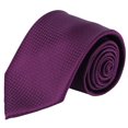 thumbnail image 2 of Jacob Alexander Men's Tone on Tone Houndstooth Regular Length Neck Tie - Eggplant, 2 of 5
