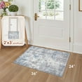 thumbnail image 4 of Uermei 2x3 Washable Entryway Rug: Non-Slip Soft Small Indoor Area Rug for Hallway Bedroom Kitchen, Stain-Resistant Durable Abstract Carpet for Porch Laundry Kids Room Home Decor - Blue Gray, 4 of 10