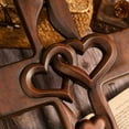 thumbnail image 2 of Intertwined Heart Shape Wooden Cross Room Porch Living Room Hanging Decoration Wall Art Creative Valentine's Day Gift Wedding Gift, 2 of 8