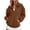 Coffee Sweatshirts, variant on Women's Basic Soft Collared Half Button Pullovers Sweatshirts with Kangaroo Pocket Casual Everyday Tops S-2XL