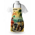 thumbnail image 4 of Florida Apron, Old Beach Picture with Vintage American Car a Visit to Touristic Coastal State, Unisex Kitchen Bib with Adjustable Neck for Cooking Gardening, Adult Size, Multicolor, by Ambesonne, 4 of 4