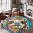 thumbnail image 2 of Round Area Rug, Tree3 Non-Slip Floor Mat, Soft Washable Carpet for Living Room Bedroom Decor 31 Inch, 2 of 6