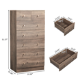 thumbnail image 4 of GZXS Dresser with 7 Drawers for Bedroom, 51.5"H Chest of Drawers, Closet Storage Organizer for Hallway, Entryway, Easy Assembly, Gray, 4 of 10