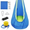 thumbnail image 4 of Kids Pod Swing Seat Hammock Chair Swing with Inflatable Pillow Hanging Hammock Chair Sensory Swing Chair with Pocket Max 200kg,62.99*27.56in, 4 of 11