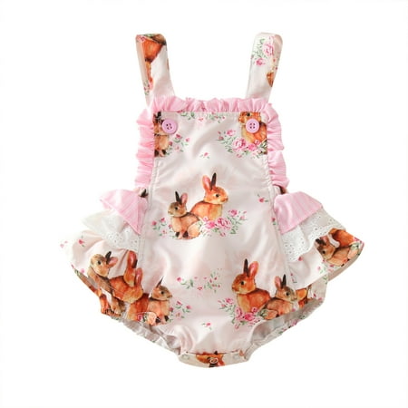 

Baby Girl Clothes Dresses 12 18 Months Baby 6 Months Girl Printed Kids Romper Girls Rabbit Jumsuit 0-24M Easter Baby Strap Girls Romper&Jumpsuit Baby Romper Winter Baby Girl