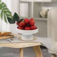 thumbnail image 3 of Ceramic Fruit Serving Tray Footed Fruit Tray Dessert Display Stand High Base Snacks Tray Cake Stand, 3 of 8