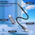 thumbnail image 3 of USB Male to 3.5mm Female Aux Cable + Adapter Set Transfer Sound Card Converter - Grey, 3 of 5