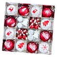 thumbnail image 3 of 46 bolas navideñas para árbol de Navidad, bolas colgantes de PP pintadas con dibujos animados. Estilo B, 3 of 9