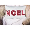 thumbnail image 4 of Noel Christmas Throw Pillow with Insert – 14x20” White Sherpa Accent Cushion in Red and Ivory, 4 of 5