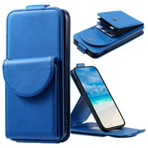 Wallet Case for Samsung Galaxy S25 Plus with Wrist Strap and Crossbody Strap, Classic PU Leather Flip Credit Card Holder Kickstand Magnetic Closure Phone Cover for Samsung Galaxy S25 Plus, Blue