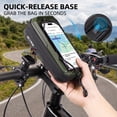 thumbnail image 5 of Bike Handlebar Bag, EVA Hard Shell Bicycle Front Bag with Phone Holder, Waterproof Cycling Bag for Road & Mountain Bikes, 5 of 12