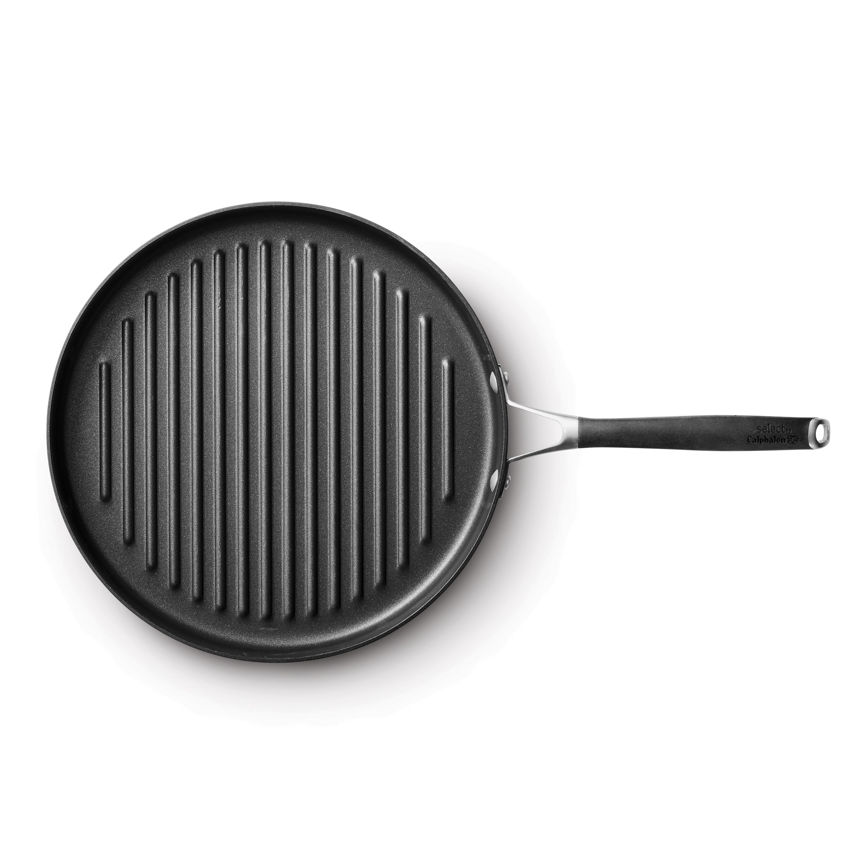 CALPHALON Hard Anodized 12-In Large Griddle Pan Skillet Nonstick Groove  Panini