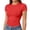 304#Red, variant on Womens Short Sleeve T Shirts - Summer Tops Slim Fit Y2k Basic Tee for Workout Complexion S
