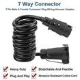 thumbnail image 3 of 3M 7-Pin Coiled Trailer Extension Cable with Plug Socket Connector for Caravan 7 Core Electrical Wiring, 3 of 5