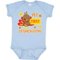 thumbnail image 3 of Inktastic My First Thanksgiving with Turkey and Leaves Boys or Girls Baby Bodysuit, 3 of 5