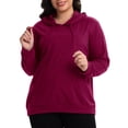thumbnail image 3 of Cueply Women's Plus Size Hoodie Pullover Sweatshirt Long Sleeve Casual Hooded Sweatshirt with Kangaroo Pocket Fall Winter Tops, 3 of 8