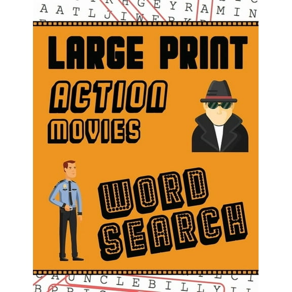 Large Print Action Movies Word Search: With Movie Pictures Extra-Large, For Adults & Seniors Have Fun Solving These , (Paperback)
