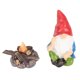thumbnail image 5 of Emoshayoga Juego De Gnomos De Jardinería En Miniatura, 2 Piezas De Adorno De Jardinería En Miniatura, Estatua De Gnomo De Jardín, Estatua De Leña De Gnomo Sentado Auspicioso Impermeable, 5 of 5