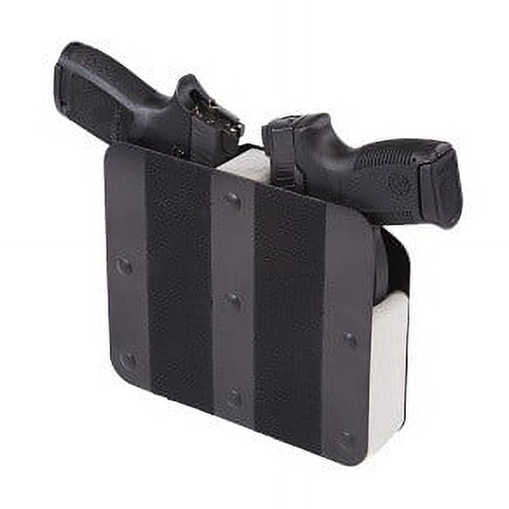 Benchmaster Two Gun Storage Rack, Foam Organizer for Safe Storage, Holds 2 Handguns, Protective Cushion Design, Black