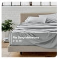 thumbnail image 5 of Full Extra Long Sheet Set - 1800 Ultra-Soft Microfiber Full XL Bed Sheets - Double Brushed - Deep Pockets - Easy Fit - 4 Piece Set - Bed Sheets (Full XL, French Grey), 5 of 9
