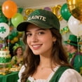 thumbnail image 4 of Gorra de béisbol para el Día de San Patricio para hombres y mujeres | Gorra bordada con trébol y cerveza para celebrar el orgullo irlandés, 4 of 9