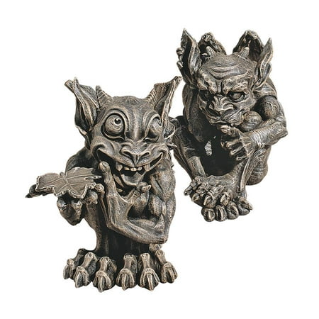 Design Toscano Babble and Whisper  The Gothic Gargoyle Sculptures • Hand-cast using real crushed stone bonded with high quality designer resin• Each piece is individually hand-painted in a grey stone finish• Exclusive to the Design Toscano brand and perfect for your home or garden• Suitable for gift giving
