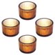 thumbnail image 1 of Uxcell 4 Piezas Soporte de Vela Tea Lights Soportes de Vela de Vidrio para Decoración de Centro de Mesa de Boda Cena Fiesta Marrón, 1 of 6