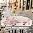 thumbnail image 6 of Farmhouse Pig Round Tablecloth for 36-44 Inch Tables, Fitted Table Cover with Elastic Edge, Watercolor Cute Animals Retro Art Waterproof Outdoor Table Cloth Protector for Patio Garden Dinner Picnic, 6 of 9