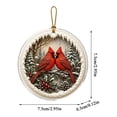 thumbnail image 3 of Christmas Tree Decorations with Rustic White Snowy Border Design, Festive Red Christmas Ornaments for Winter Decorations for Home and Tree Branches, 2026 Christmas Ornaments, 3 of 6