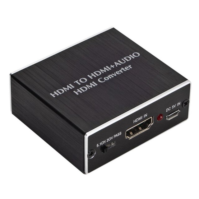 4K HDMI-compatible to HDMI-compatible Optical SPDIF 3.5mm Audio Extractor Converter Splitter Adapter