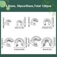 thumbnail image 2 of 120Pcs 4 Sizes Crimp Bead Covers Stainless Steel Crimp Beads Covers 3.5-7mm Half Round Open Crimp Beads Covers Silver, 2 of 5
