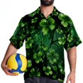 thumbnail image 4 of Saint Patrick's Day Men's Short Sleeve Casual Printed Button Down Beach Shirts, 4 of 6