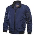 thumbnail image 1 of JFBUJC Men Bomber Jacket Motorcycle Pilot Coat Outwear, 1 of 2