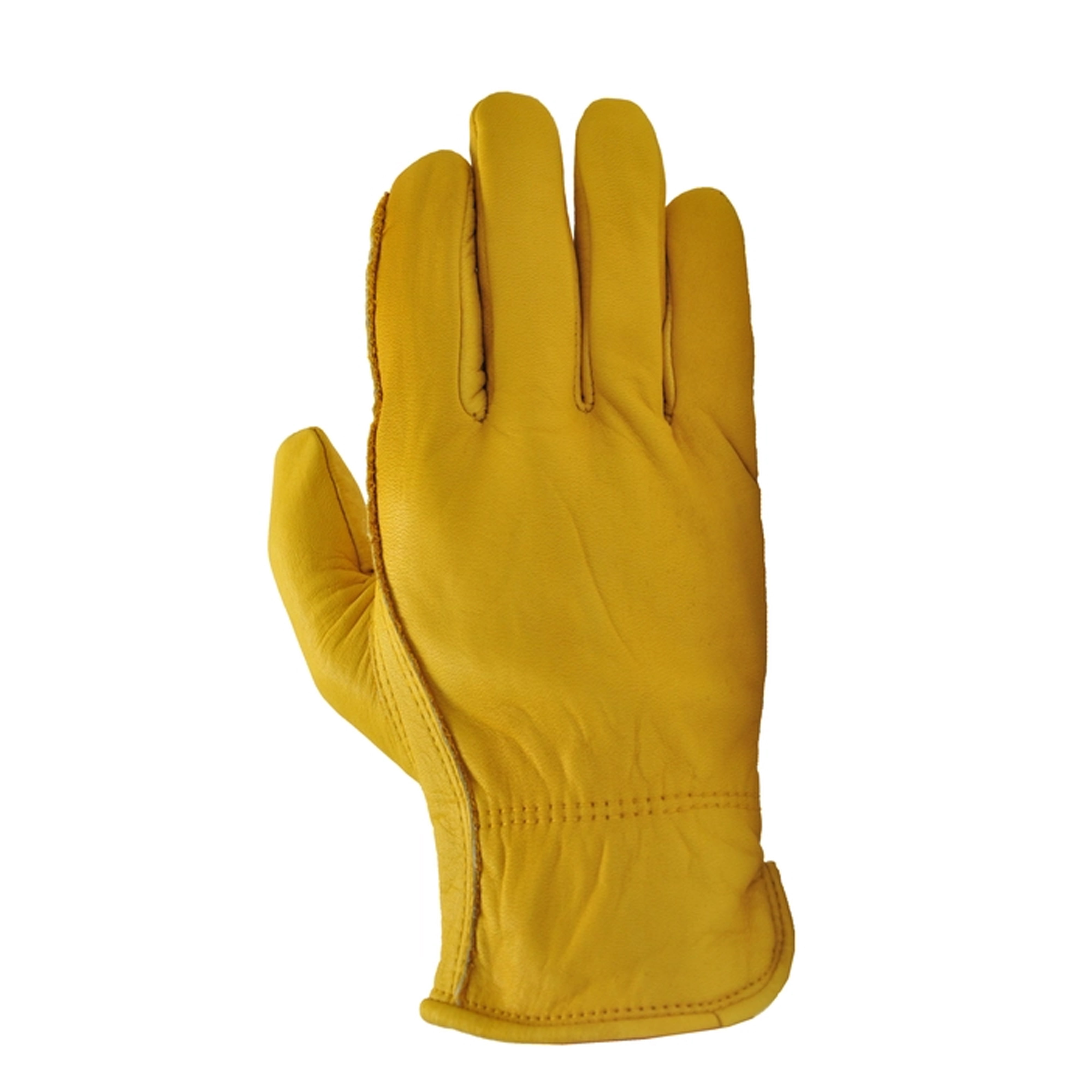 G & F Premium Genuine Grain Cowhide Leather Work Gloves with Reinforced Patch Palm, 3 Pairs, x-Large