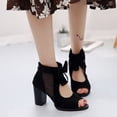 thumbnail image 1 of MKLEKYY Sandalias Flexibles Con Lazo y Boca de Pez, Con Cremallera Trasera Hueca para Mujer, 1 of 5