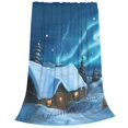thumbnail image 2 of Vsdgher Mountain Cottage In Snow Ultra-Soft Micro flannel Blanket Throw Blankets for Couch Sofa, Bed (4 sizes)-50"x40", 2 of 7
