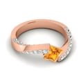 thumbnail image 3 of 1.20 Carat Natural Diamond Citrine & Aquamarine Gemstone Elegant Wedding Ring for Ladies 18K Rose Gold Size 6 by Diamond-Capitals, 3 of 8