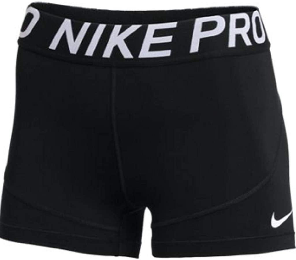 Nike Women's Pro 3 Compression Shorts CJ5938-010 Black/White, Medium - Walmart.com
