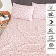 thumbnail image 5 of RUVANTI 100% Cotton Sheets – California King Percale Bedding, Cooling & Breathable Floral Design, Durable with a Crisp, Soft & Comfortable Feel, 14" Deep Pocket, 4-Piece Set, Spring On, 5 of 10