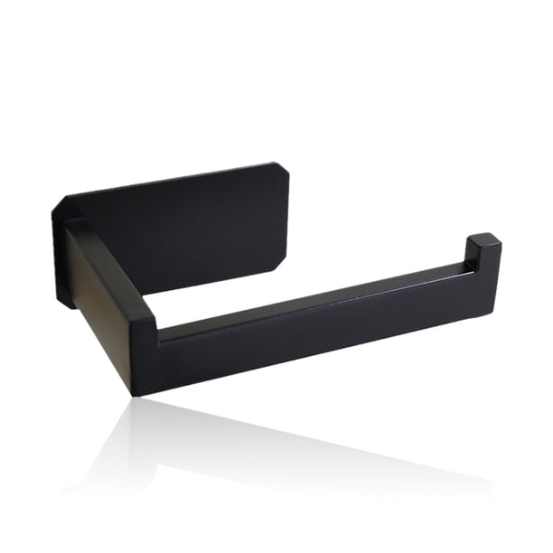 Wosthever Colgador de acero inoxidable, soporte cuadrado para el hogar, soporte de papel a prueba de herrumbre, superficie lisa, gran capacidad de carga, Juegos de accesorios de baño Negro Wosthever HA4513-02B