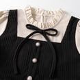 thumbnail image 6 of EnJoCho Teen Girls Long Sleeve Midi Dress Summer Ruffl𝖾s A-Lined Sundress Kids Button Pleated Casual Elegant Shirt Dress, 6 of 9