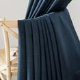 thumbnail image 6 of NICETOWN Navy Blue Room Darkening Curtains for Bedroom, Rod Pocket/Back Tab/Hook Belt Light Blocking Noise Canceling Linen Blend Window Treatments for Living Room, W50 x L96, 2 Panels, 6 of 9