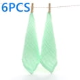 thumbnail image 3 of 6pcs Soft Absorbent Gauze Face Towels, Retro Corrugated Pattern Square Towels, 200G/M2 Fabric, Face Towel with Hanging Ring, Soft Wash Cloth Hand Towel, 3 of 7