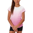 thumbnail image 5 of jobturf Short Sleeve Shirts for Girls Breathable Quick Dry Workout Tops Gradient Basic Tees Beach Vacation Summer Blouses Size 4-14 Years, 5 of 5